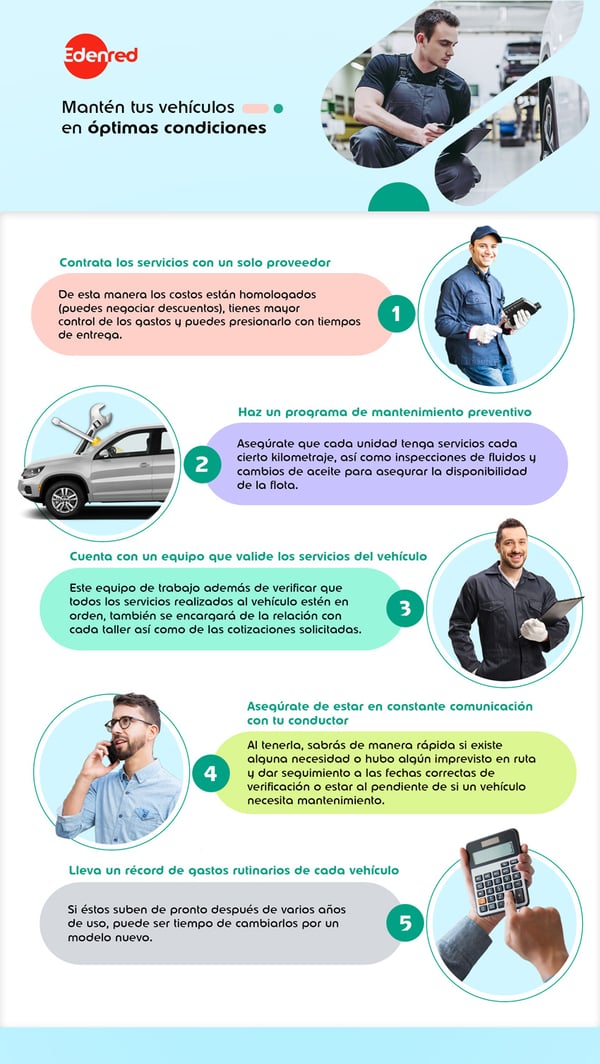 Los elementos que debes conocer para mantener tu flota vehicular en óptimas condiciones