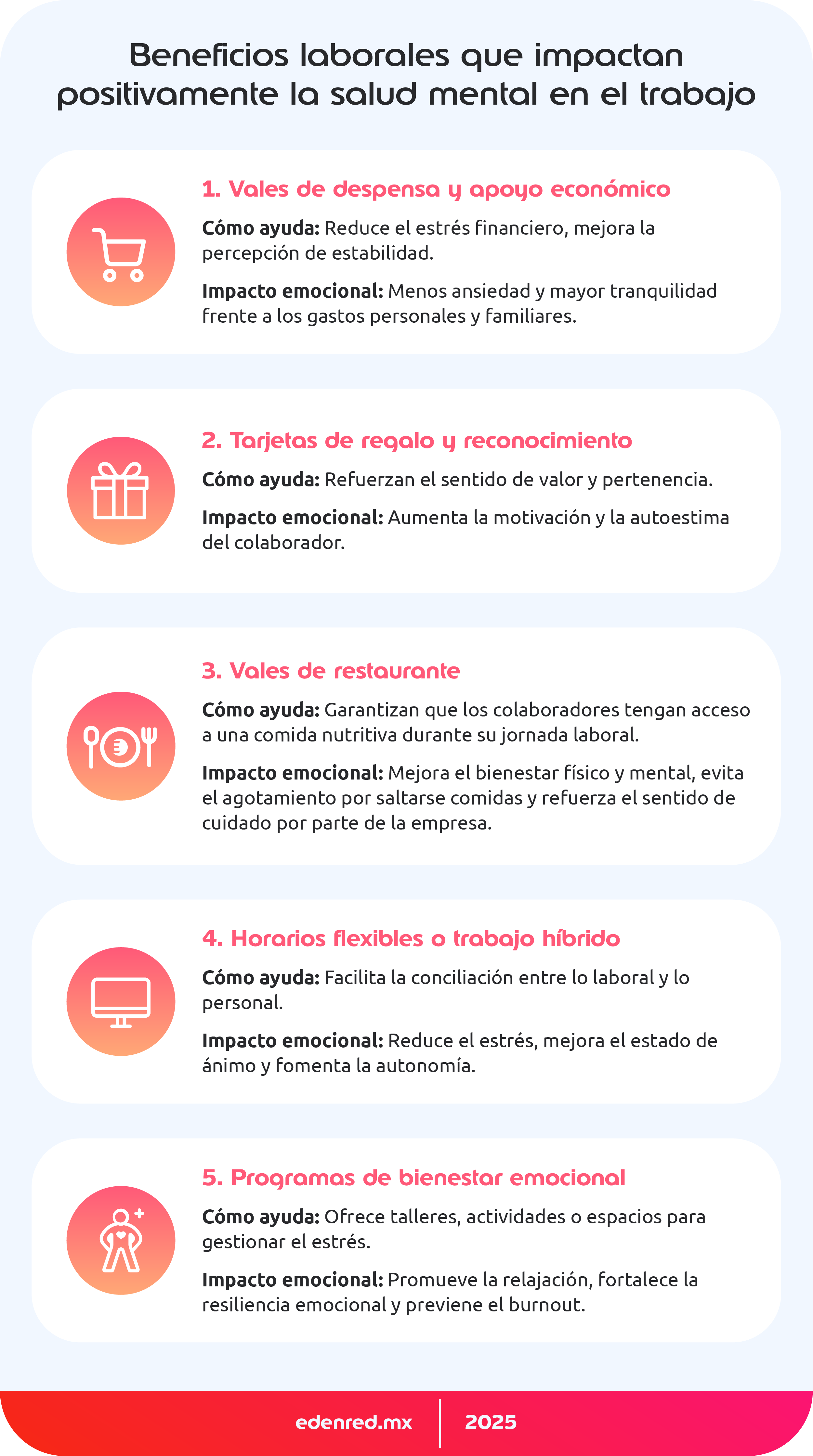 infografia beneficios laborales que impactan positivamente la salud mental en el trabajo