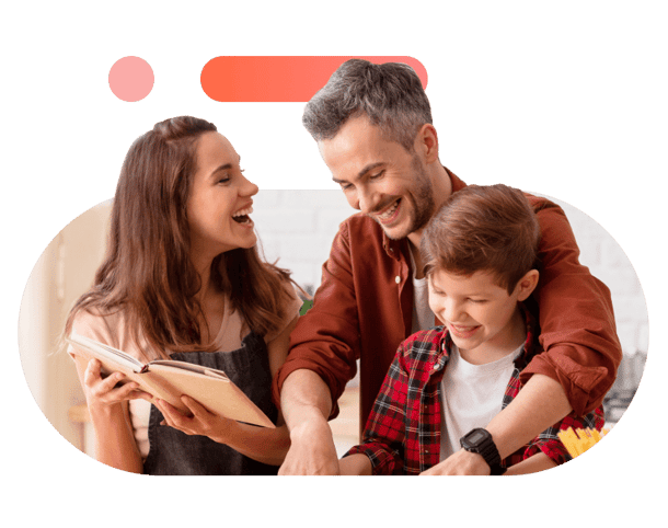 Familia disfrutando beneficios empleados
