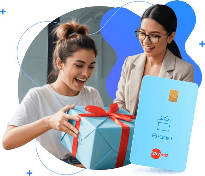 Empleada del mes siendo recompensada con tarjeta de regalo Edenred