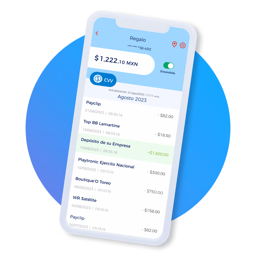 App Edenred Wallet para tarjeta de regalo Edenred