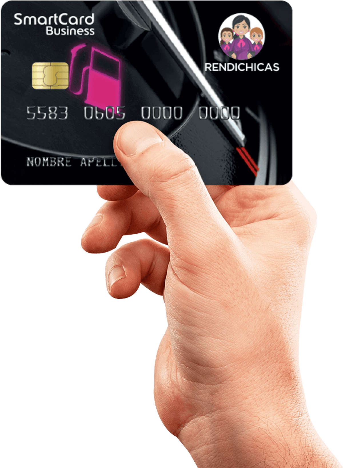 mano sosteniendo tarjeta SmartCard Bussiness